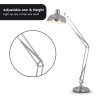 Sarantino Metal Architect Floor Lamp Shade Adjustable Height - Chrome - Image 4