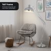 Sarantino Metal Architect Floor Lamp Shade Adjustable Height - Chrome - Image 6