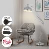 Sarantino Metal Architect Floor Lamp Shade Adjustable Height - Chrome - Image 7