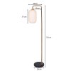 Sarantino Metal Floor Lamp With Opal Glass Shade - Image 2
