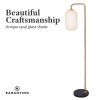 Sarantino Metal Floor Lamp With Opal Glass Shade - Image 6