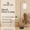 Sarantino Metal Floor Lamp With Opal Glass Shade - Image 11