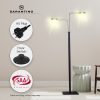 Sarantino LED Metal Floor Lamp with 2 Lights in Brushed Gold and Black Finish - Image 6