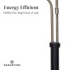 Sarantino LED Metal Floor Lamp with 2 Lights in Brushed Gold and Black Finish - Image 7