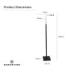 Sarantino LED Metal Floor Lamp with 2 Lights in Brushed Gold and Black Finish - Image 9