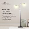 Sarantino LED Metal Floor Lamp with 2 Lights in Brushed Gold and Black Finish - Image 11
