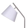 Sarantino Metal Floor Lamp Nickel Finish with Black Marble Base - Image 2