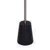 Sarantino Metal Floor Lamp Nickel Finish with Black Marble Base - Image 3