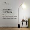 Sarantino Metal Floor Lamp Nickel Finish with Black Marble Base - Image 11