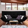 Sarantino Brooklyn Sofa Bed Faux Leather Lounge Couch Futon Furniture Adjustable Suite Bk - Image 3