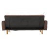 Sarantino 3-Seater Fabric Sofa Bed Futon - Brown - Image 7
