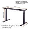 140cm Standing Desk Height Adjustable Sit Stand Motorised White Dual Motors Frame Maple Top - Image 3
