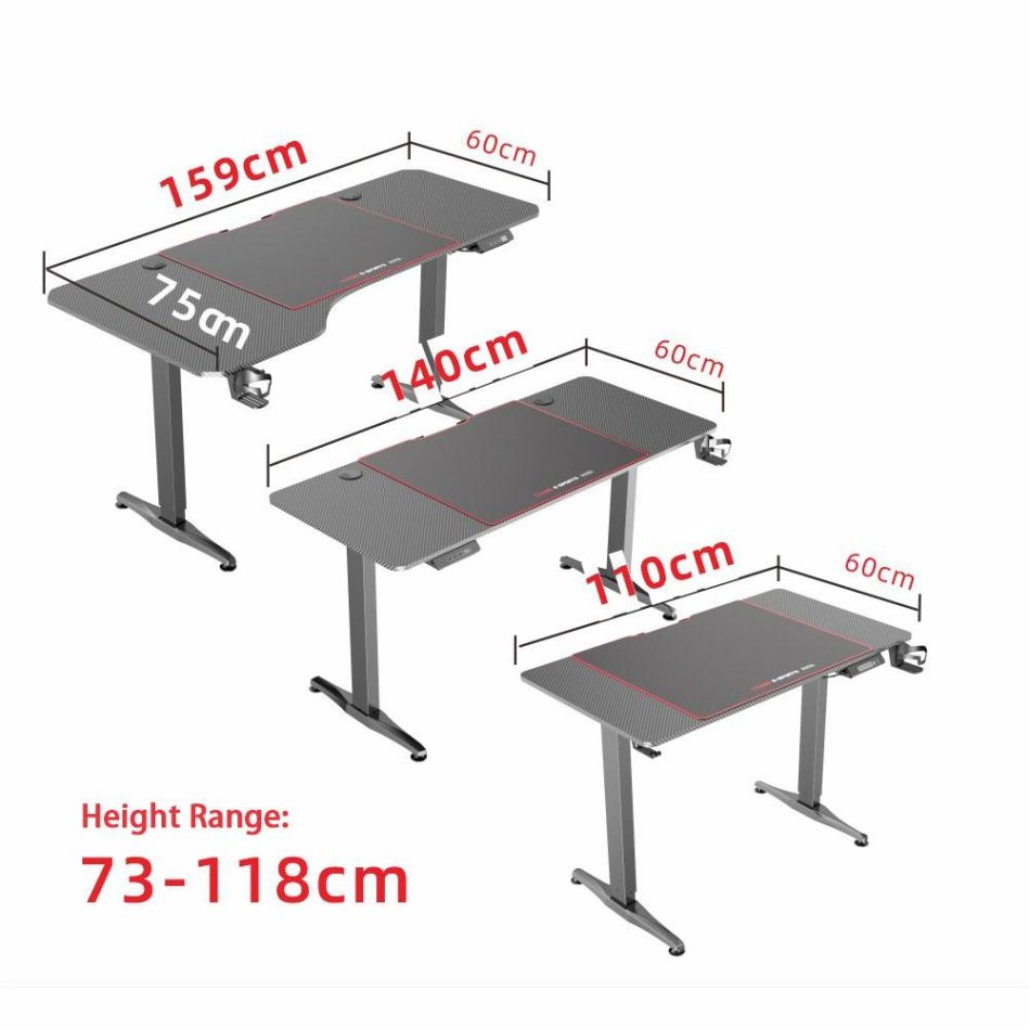 Gaming Standing Desk Home Office Lift Electric Height Adjustable Sit To Stand Motorized Standing Desk 1675 - Image 3