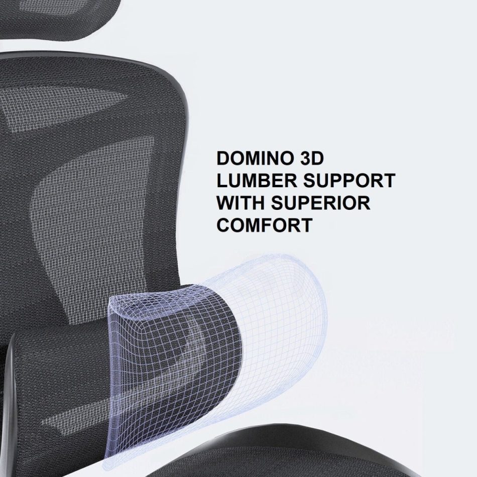 SIHOO A3 Doro C300 Ergonomics Executive Office Chair with Footrest Black - Image 7