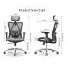 Sihoo M57 Ergonomic Office Chair, Computer Chair Desk Chair High Back Chair Breathable,3D Armrest and Lumbar Support Black with Footrest - Image 3