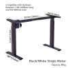 120cm Standing Desk Height Adjustable Sit Grey Stand Motorised Single Motor Frame White Top - Image 4