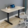 140cm Standing Desk Height Adjustable Sit Stand Motorised Grey Single Motor Frame Maple Top - Image 5