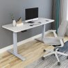 140cm Standing Desk Height Adjustable Sit Stand Motorised Grey Single Motor Frame Maple Top - Image 7
