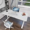 140cm Standing Desk Height Adjustable Sit Stand Motorised Grey Single Motor Frame Maple Top - Image 11