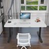 140cm Standing Desk Height Adjustable Sit Stand Motorised Grey Single Motor Frame Maple Top - Image 12