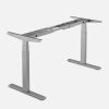 140cm Standing Desk Height Adjustable Sit Stand Motorised Grey Single Motor Frame Maple Top - Image 15