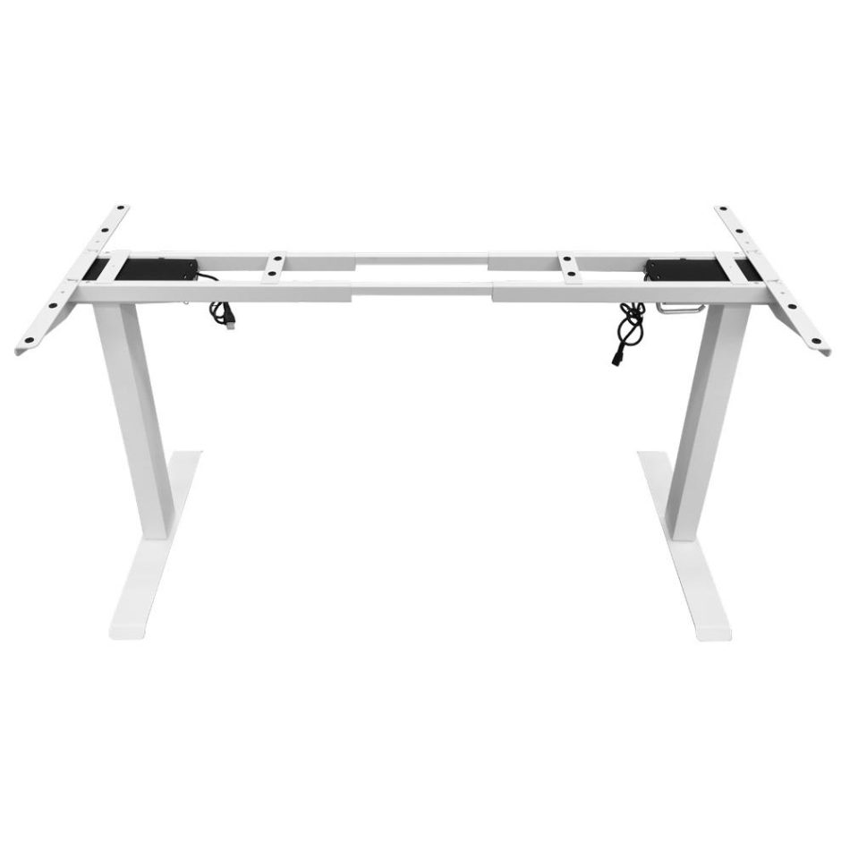 120cm Standing Desk Height Adjustable Sit White Stand Motorised White Single Motor Frame Black Top - Image 19