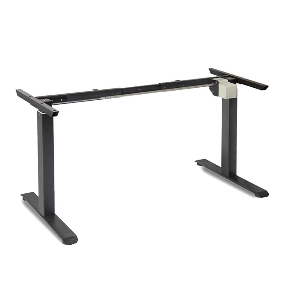 120cm Standing Desk Height Adjustable Sit White Stand Motorised White Single Motor Frame Black Top - Image 21