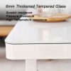 Standing Desk Electric Height Adjustable Sit Stand Toughened Glass Top Single Motor Wireless Charger - Image 2