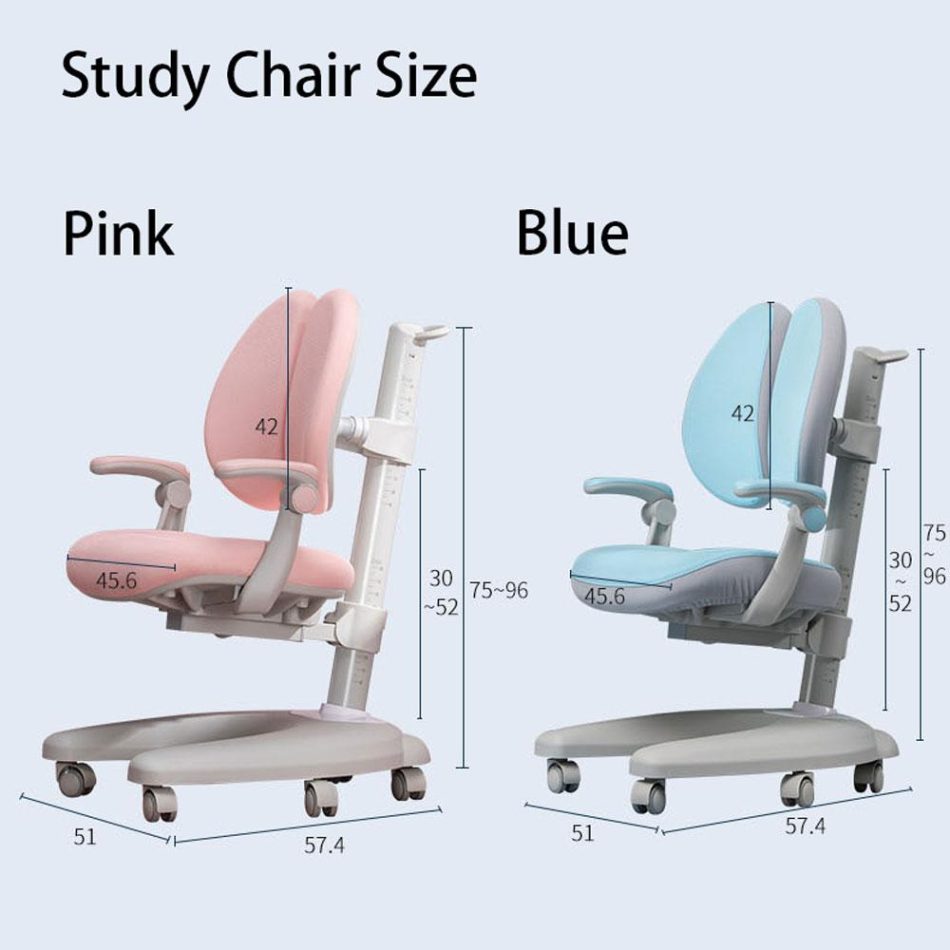 Solid Rubber Wood Height Adjustable Children Kids Ergonomic Pink Study Desk Chair 120cm AU - Image 12