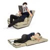 Lounge Couch Sofa Bed Double Seat Leather GEMINI BEIGE - Image 7