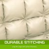 Lounge Couch Sofa Bed Double Seat Leather GEMINI BEIGE - Image 8