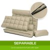 Lounge Couch Sofa Bed Double Seat Leather GEMINI BEIGE - Image 9