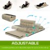 Lounge Couch Sofa Bed Double Seat Leather GEMINI BEIGE - Image 10