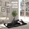 Lounge Couch Sofa Bed Double Seat Leather GEMINI BLACK - Image 3