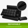 Lounge Couch Sofa Bed Double Seat Leather GEMINI BLACK - Image 9