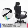 Ergonomic Korean Office Chair COZY BLACK - Image 5