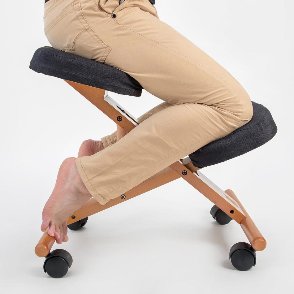 Ergonomic Adjustable Kneeling Chair BLACK - Image 3