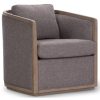 Moonlight Pine Fabric Club Armchair Executive Sofa Tub Chair - Grey - Image 2