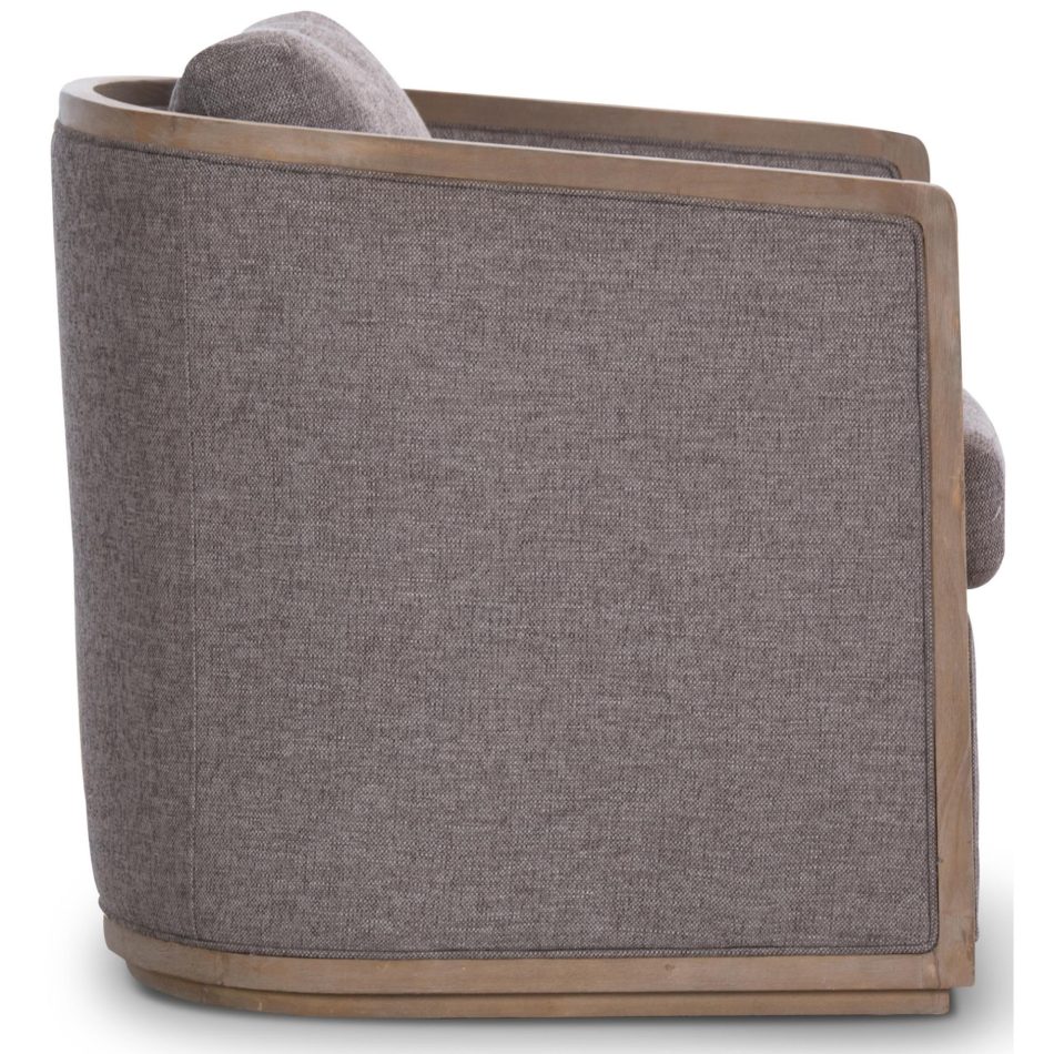 Moonlight Pine Fabric Club Armchair Executive Sofa Tub Chair - Grey - Image 3