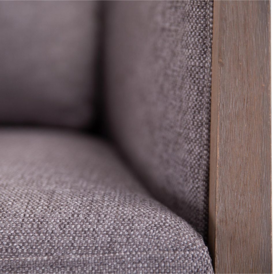Moonlight Pine Fabric Club Armchair Executive Sofa Tub Chair - Grey - Image 6