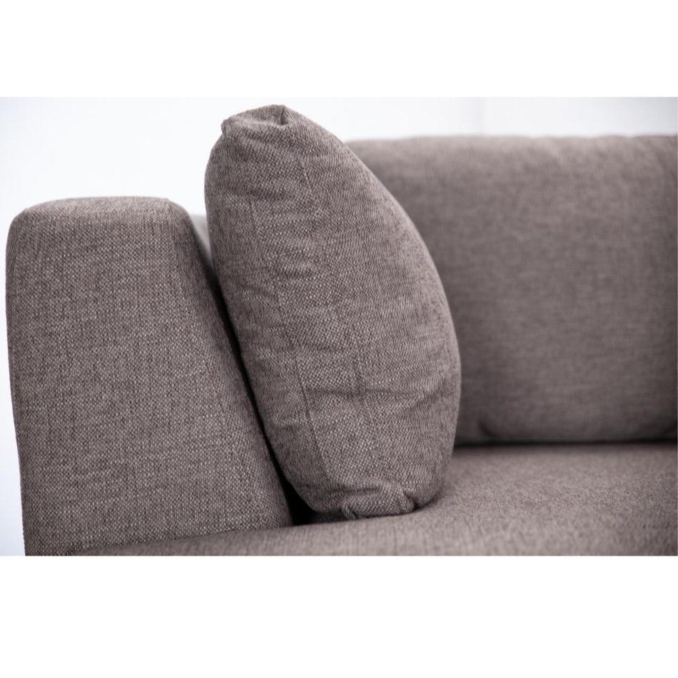 Sunshine Single Sofa Love Chair Fabric Swivel Armchair Ottoman Set - Grey - Image 6