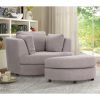 Sunshine Single Sofa Love Chair Fabric Swivel Armchair - Steel - Image 2