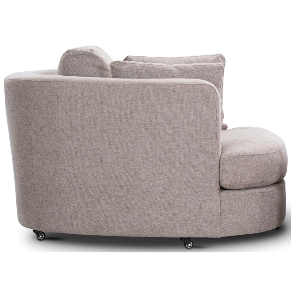 Sunshine Single Sofa Love Chair Fabric Swivel Armchair - Steel - Image 4