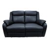 Bella 3+2+1 Seater Electric Recliner Genuine Leather Upholstered Lounge - Black - Image 5