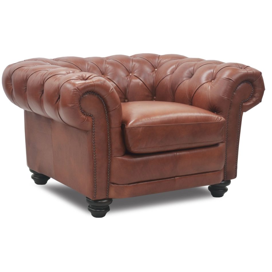 Sonny 2pc 1 Seater Genuine Leather Sofa Chestfield Lounge Couch - Butterscotch - Image 3