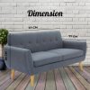 Dane 3 + 1 + 1 Seater Fabric Upholstered Sofa Armchair Lounge Couch - Dark Grey - Image 4
