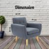 Dane 3 + 1 + 1 Seater Fabric Upholstered Sofa Armchair Lounge Couch - Dark Grey - Image 5