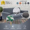Dane 3 + 1 + 1 Seater Fabric Upholstered Sofa Armchair Lounge Couch - Dark Grey - Image 6