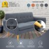 Dane 3 + 1 + 1 Seater Fabric Upholstered Sofa Armchair Lounge Couch - Dark Grey - Image 7