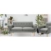 Dane 3 + 1 + 1 Seater Fabric Upholstered Sofa Armchair Lounge Couch - Mid Grey - Image 2